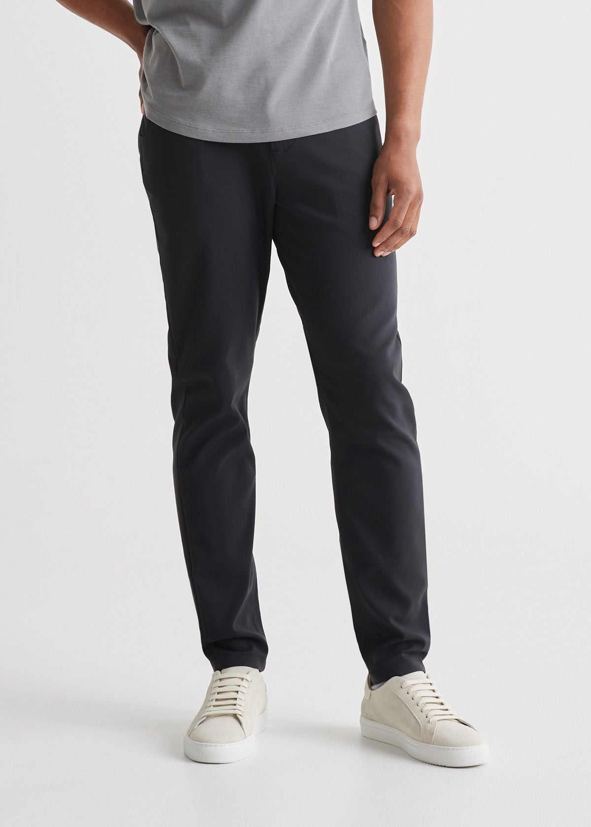 mens black stretch flex pant front