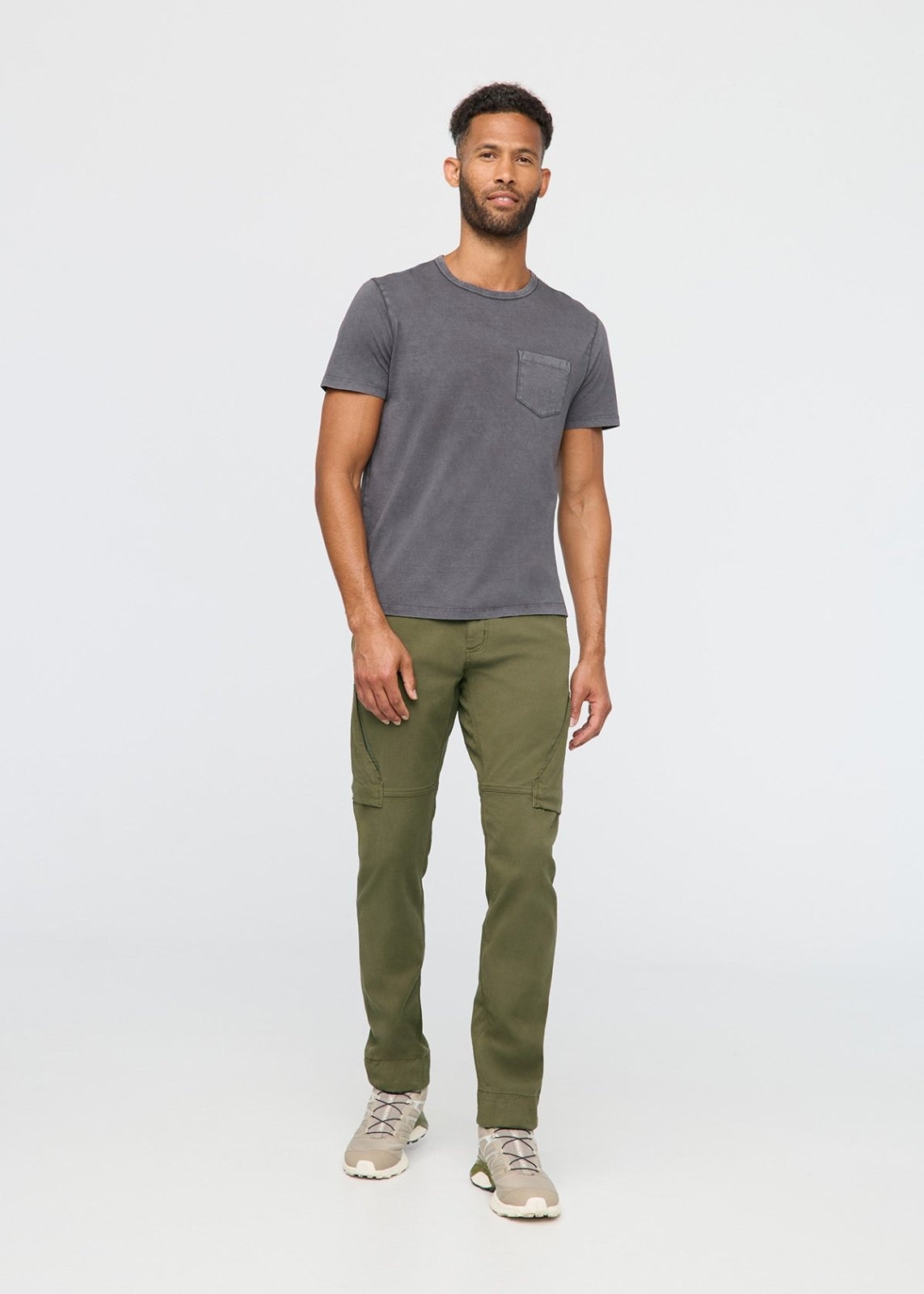 mens dark green athletic water resistant pant full body